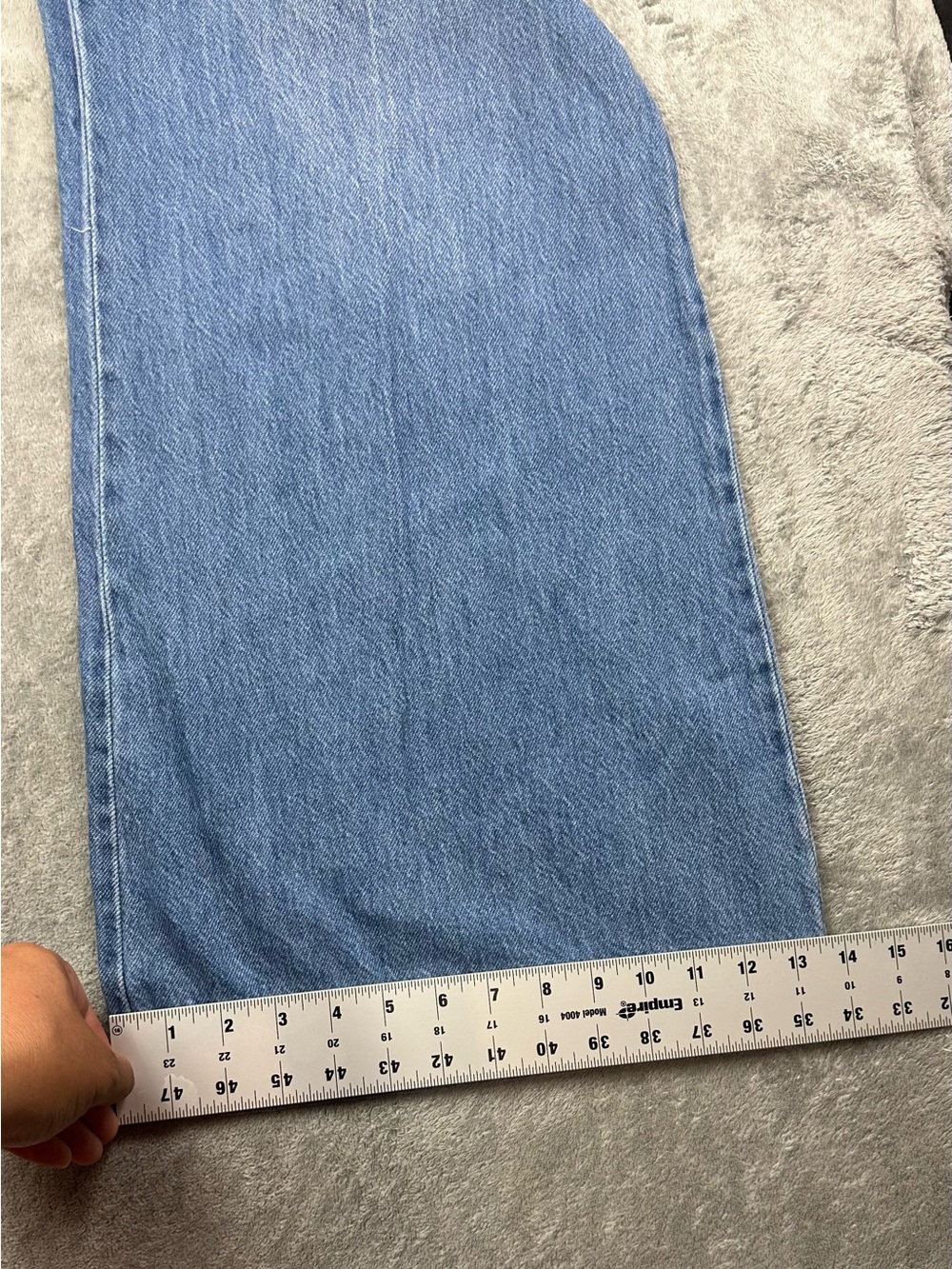 Happily Grey Women’s Wide Leg Denim Pants Size 13/31 Blue High Rise Lyocell - Picture 8 of 11